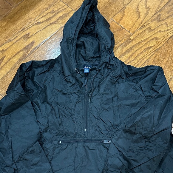 GAP Black Hooded Anorak with Storage Pouch - Picture 4 of 7